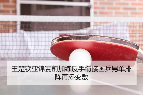 王楚钦亚锦赛前加练反手衔接国乒男单排阵再添变数